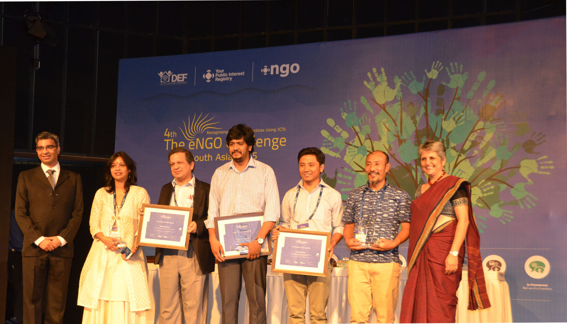 Lha received the Best Digital User Award at the South Asia NGOs Conference in 2015
